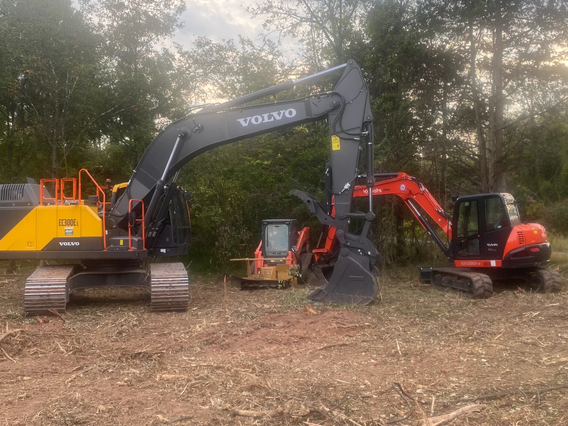 Equipment staged for Land Clearing